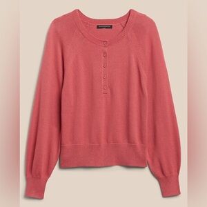 Banana Republic Coral Button-Up Sweater